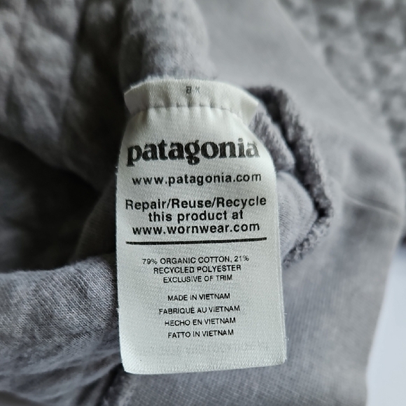 Patagonia Quilted Pullover in Gray and Tan M - Picture 8 of 8